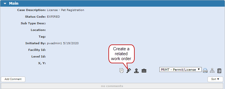 Create a Related Work Order